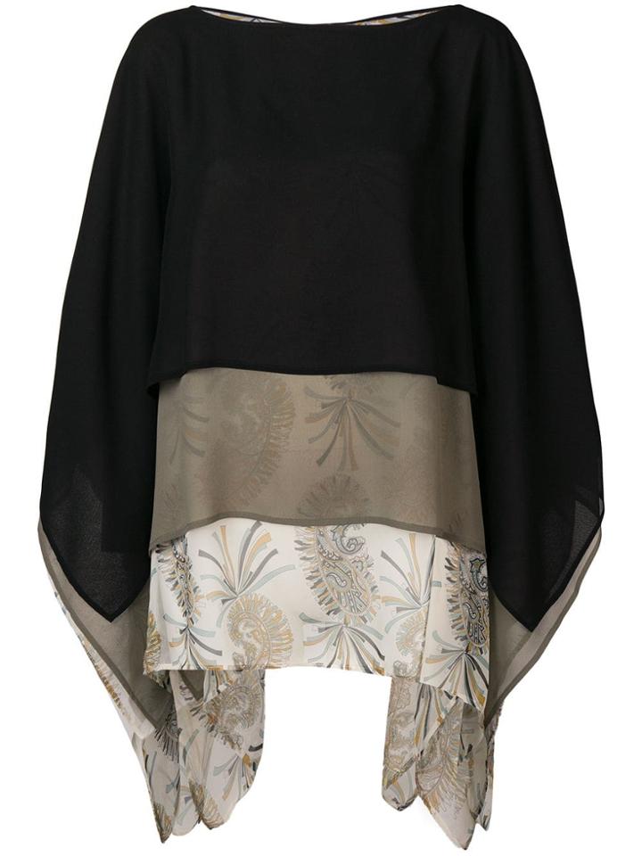 Etro Colour-block Blouse - Black