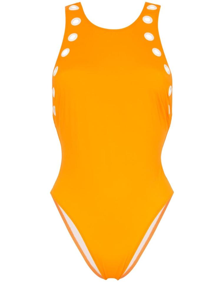 Solid & Striped Jackie Eyelet Detail Swimsuit - Orange