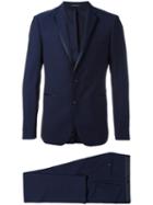 Tagliatore Contrast Trim Dinner Suit, Men's, Size: 50, Blue, Virgin Wool/cupro