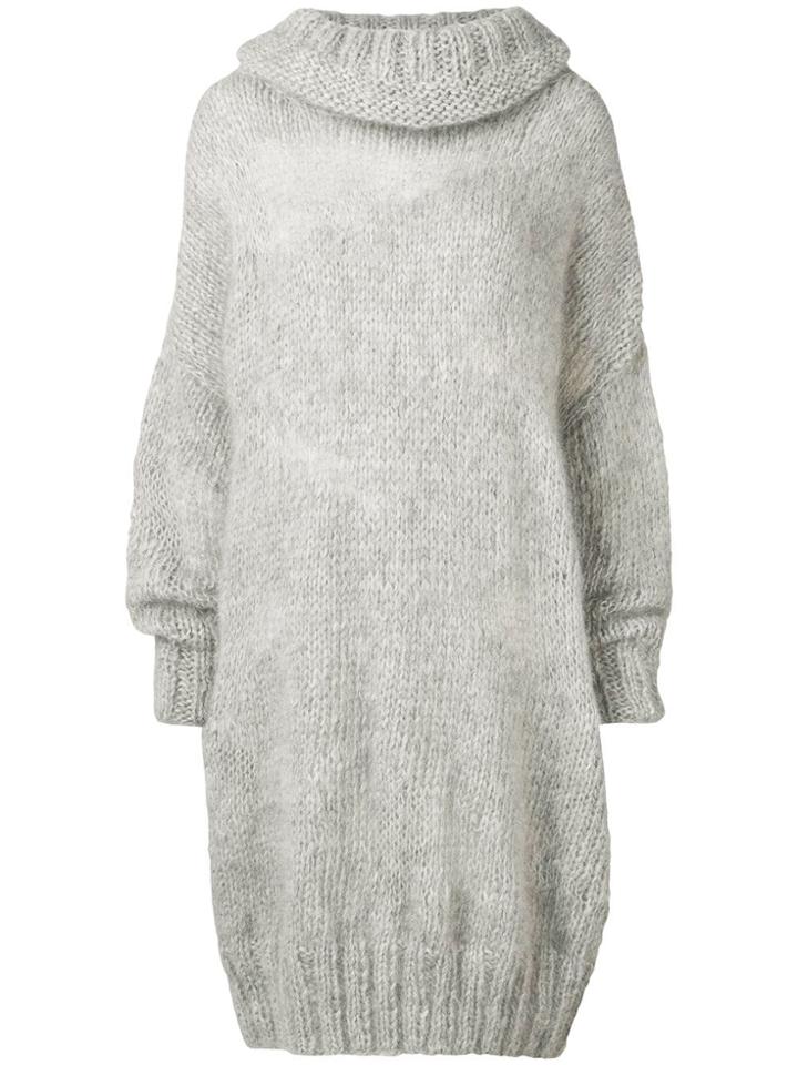 Poiret Oversized Knitted Jumper - Grey