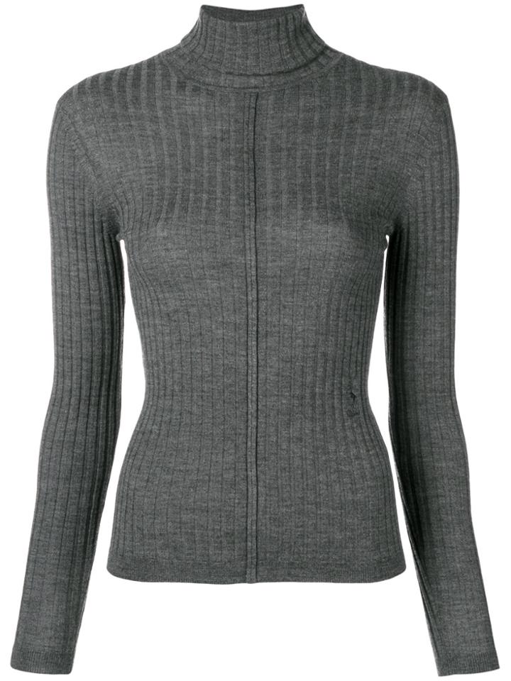 Chloé Ribbed Turtle Neck Jumper - Grey