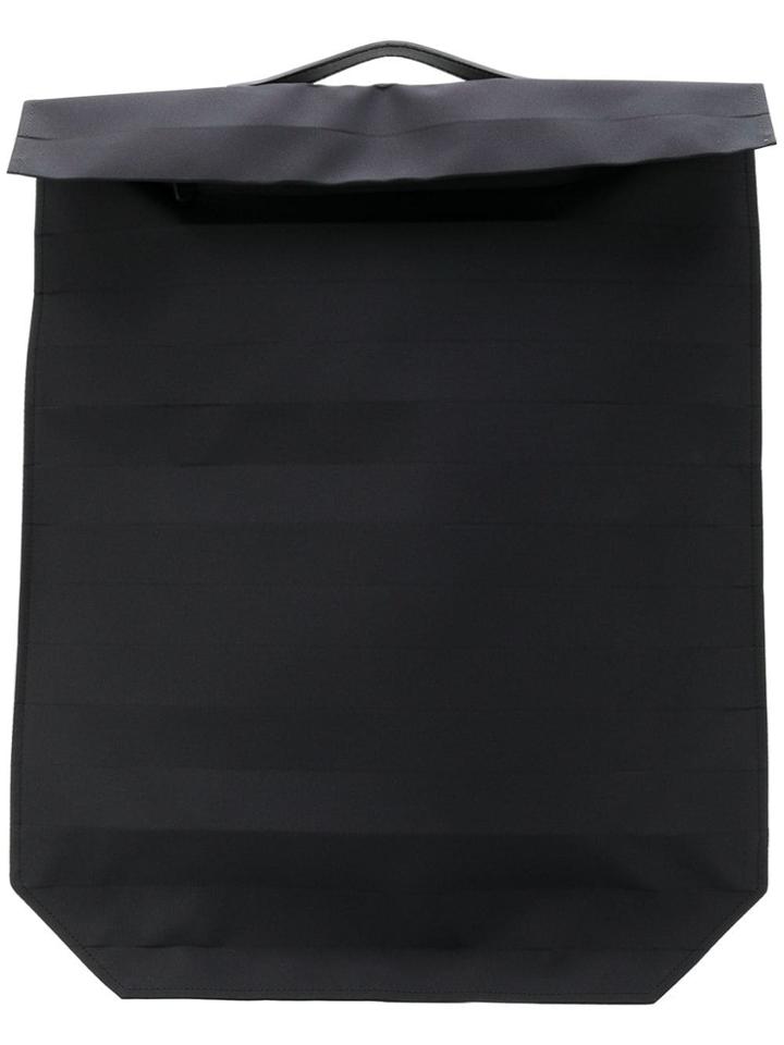 Issey Miyake Men Foldover Structured Backpack - Black