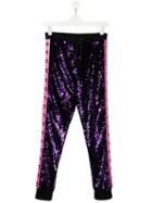 Diadora Junior Sequin Embellished Track Pants - Purple