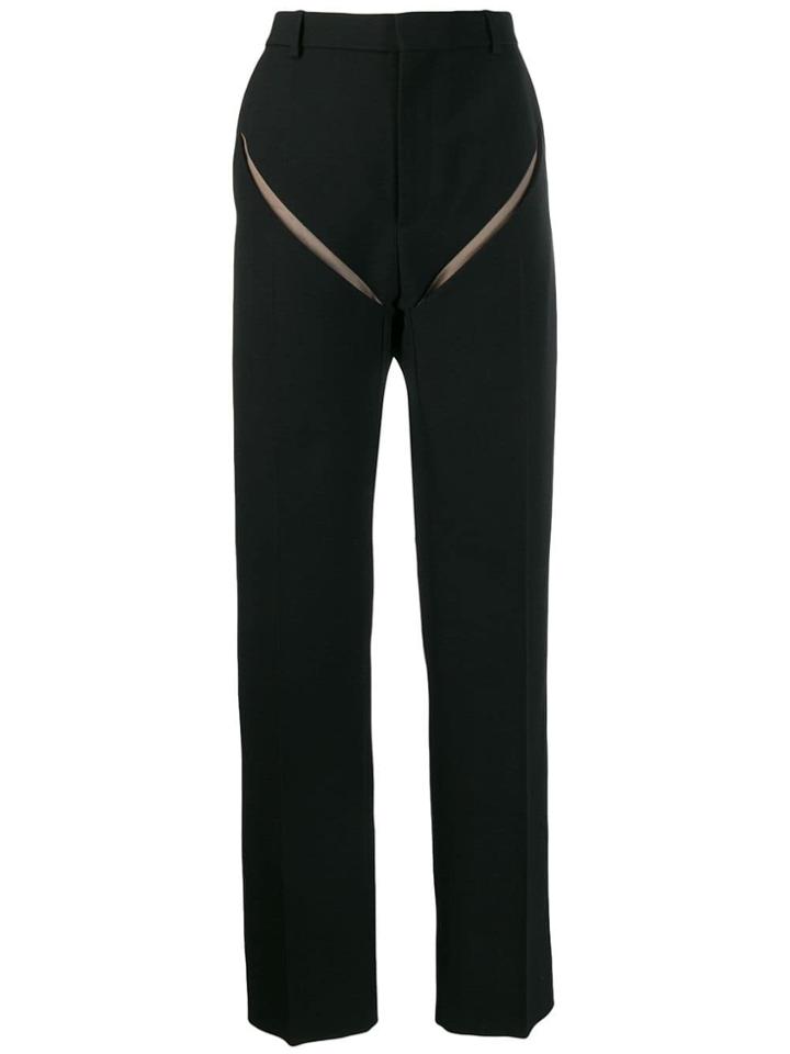 Y/project Slash Detail Trousers - Black