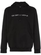 Nasaseasons You Can't Sit Embroidered Hooded Jumper - Black