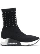 Ash Ankle Sock Sneakers - Black