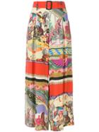 Etro Flared Cropped Trousers - Multicolour