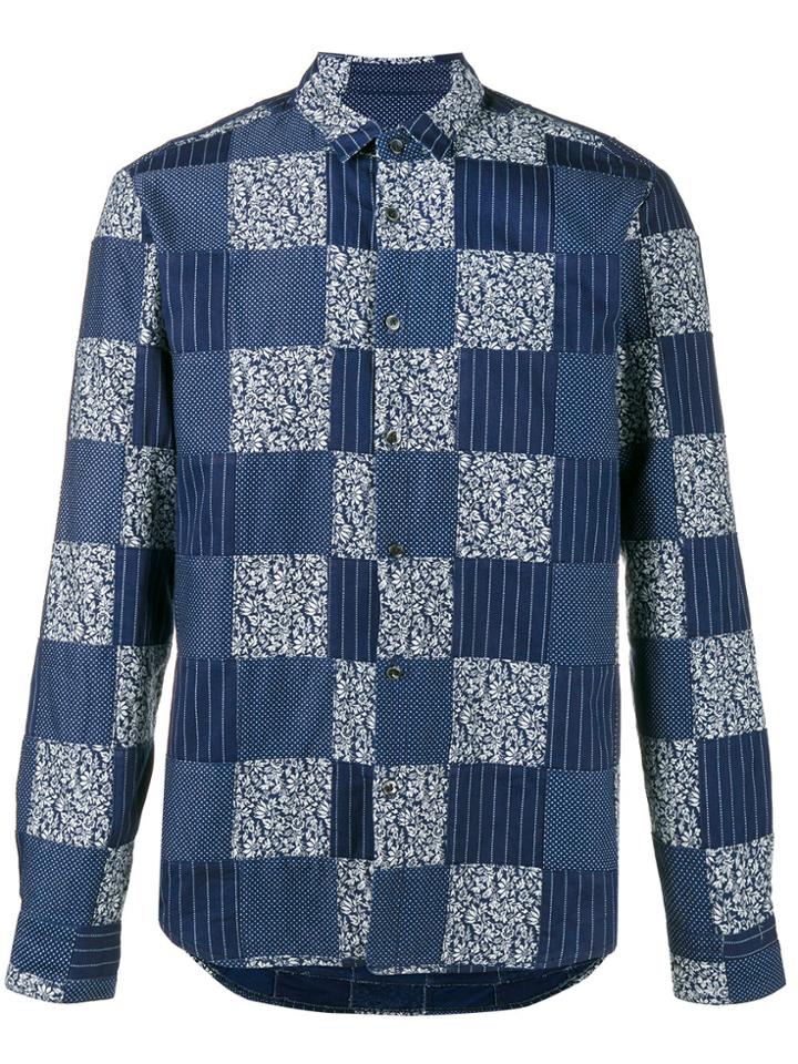 Sophnet. Patchwork Shirt - Blue