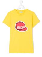 Moschino Kids Logo Hat Print T-shirt - Yellow & Orange