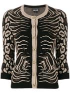 Just Cavalli Animal Pattern Cardigan - Black