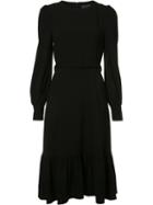 Co Belted Shift Dress, Women's, Size: Medium, Black, Triacetate/polyester