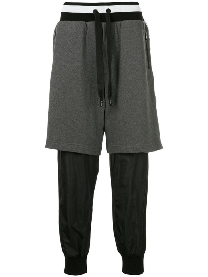Dolce & Gabbana Layered Track Pants - Grey