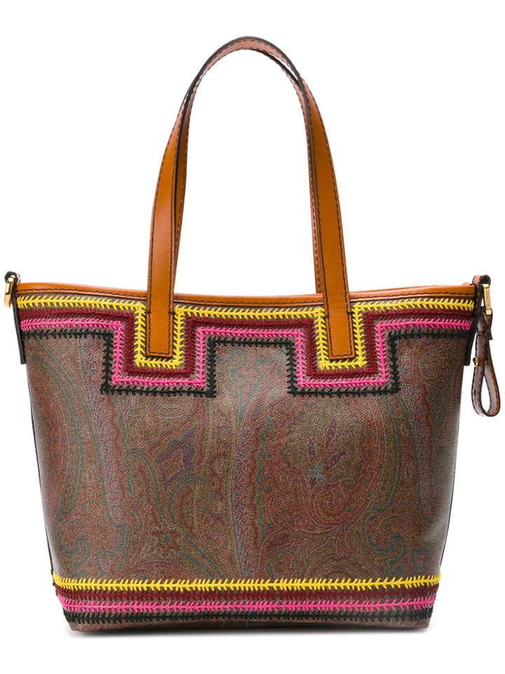 Etro Paisley Print Small Tote Bag - Multicolour