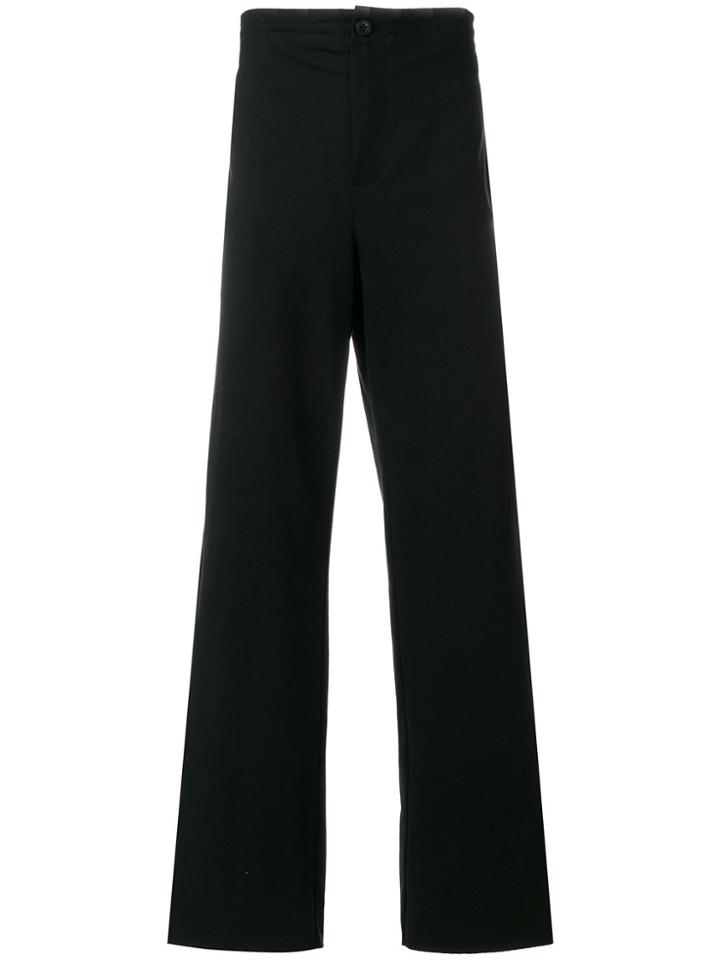 Ann Demeulemeester Straight Leg Baggy Trousers - Black