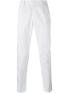 Paolo Pecora Stretch Skinny Trousers, Men's, Size: 48, White, Cotton/spandex/elastane