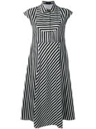 Piazza Sempione Striped Shirt Dress - Black