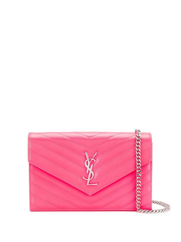 Saint Laurent Small Monogram Shoulder Bag - Pink