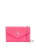Saint Laurent Small Monogram Shoulder Bag - Pink
