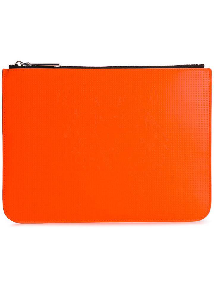 Kenzo - Neon Clutch - Women - Polyester/pvc - One Size, Yellow/orange, Polyester/pvc