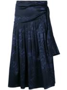 Nehera Printed Sarong Pleated Skirt - Blue