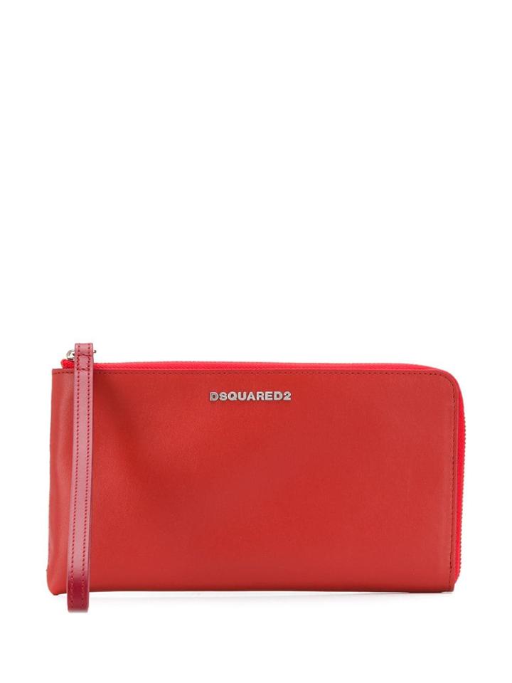Dsquared2 Logo Zipped Wallet - Orange