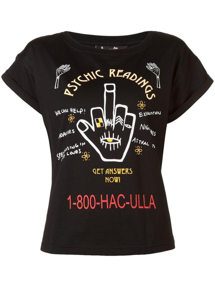 Haculla Psychic Readings Print T-shirt - Black