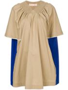 Marni Pleated Ruched Blouse - Nude & Neutrals