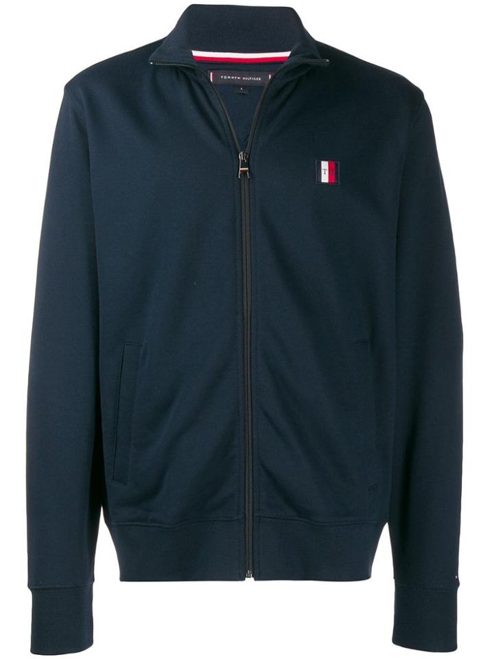 Tommy Hilfiger Logo Patch Embroidered Jacket - Blue