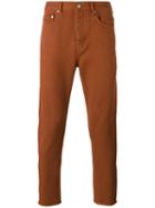 Golden Goose Deluxe Brand Frayed-edge Trousers, Men's, Size: 31, Yellow/orange, Cotton