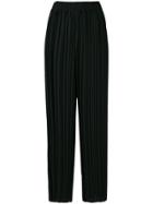 P.a.r.o.s.h. Pleated Wide Leg Trousers - Black