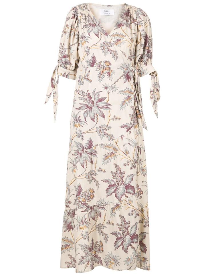 Sir. Floral-print Wrap Dress - Yellow