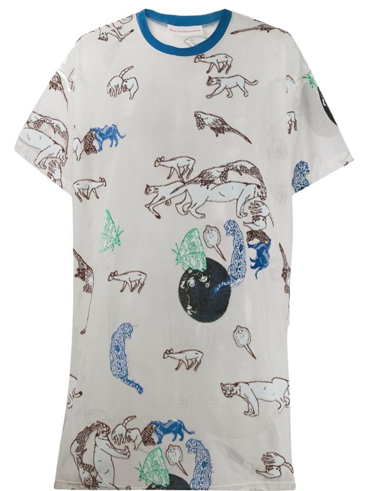 Walter Van Beirendonck Pre-owned 2015's Whambam! Long Netted T-shirt -
