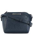 Armani Jeans - Top Zip Crossbody Bag - Women - Leather/polyurethane - One Size, Blue, Leather/polyurethane