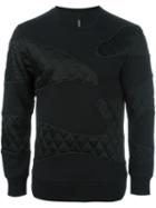 Neil Barrett Quilted Panel Sweatshirt