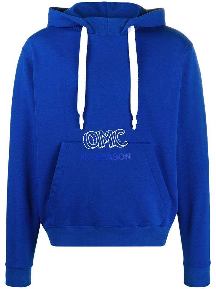 Omc Logo Print Hoodie - Blue