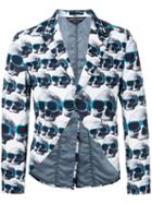 Comme Des Garçons Pre-owned Skull Print Jacket And Short Set - White