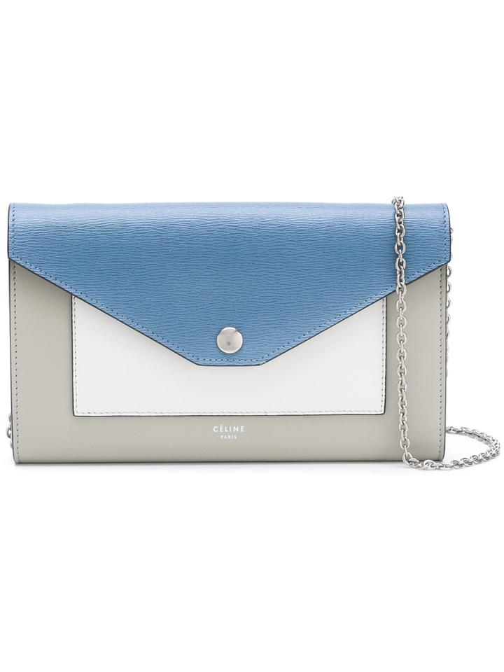 Céline Colour Block Cross-body Bag, Women's, Nude/neutrals, Calf Leather