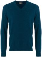 N.peal Burlington V-neck 1 Ply Sweater - Blue