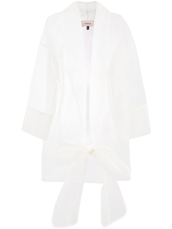 Murmur Oversized Bow Shirt - White