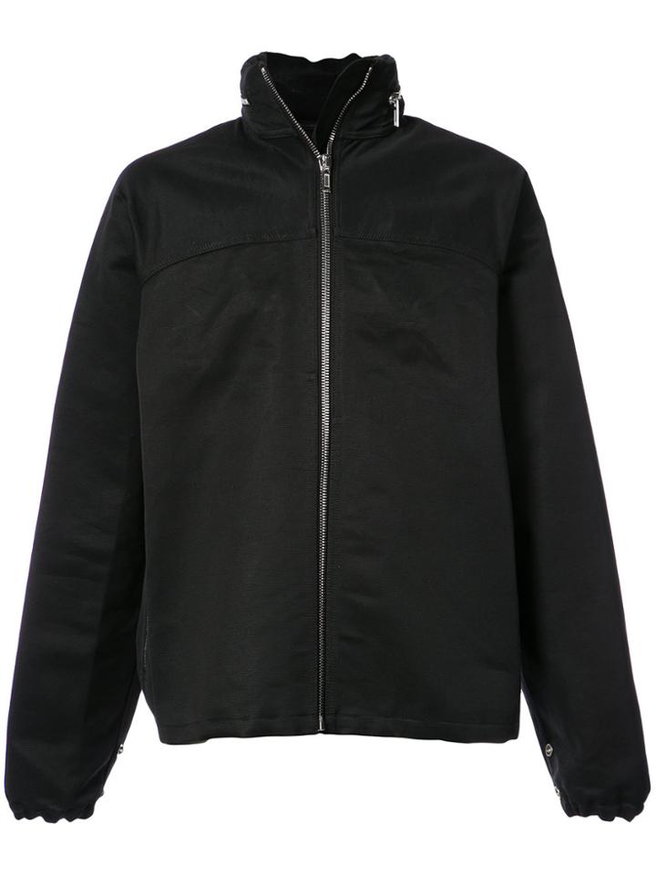 Rick Owens Zipped Neck Bomber Jacket - Black