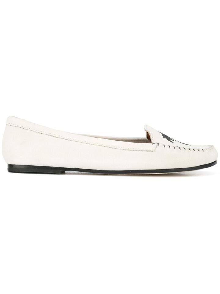 Tomas Maier Palm Tree Print Loafers - Nude & Neutrals