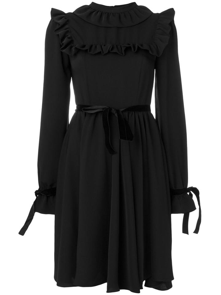 Vivetta Pleated Shift Dress - Black