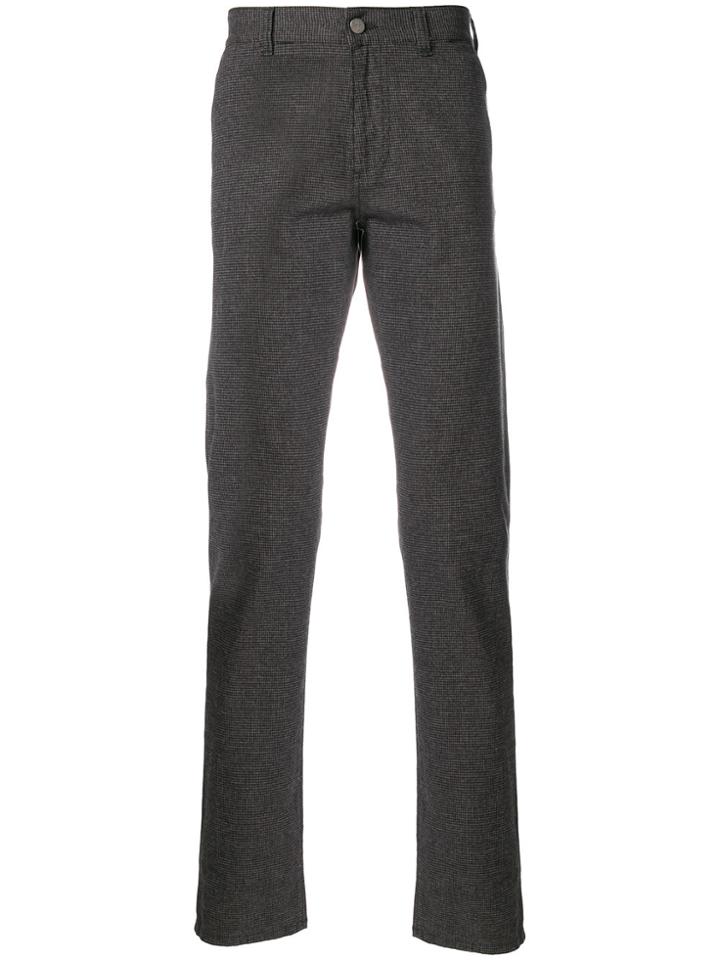 Canali Checked Trousers - Brown