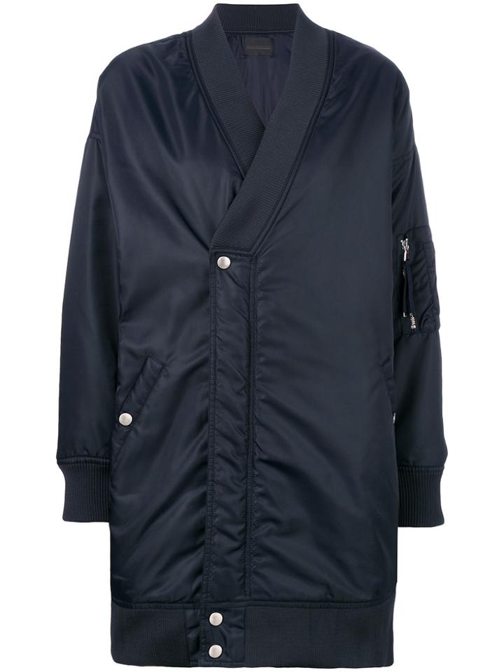Diesel Black Gold Oversized Bomber Jacket - Blue