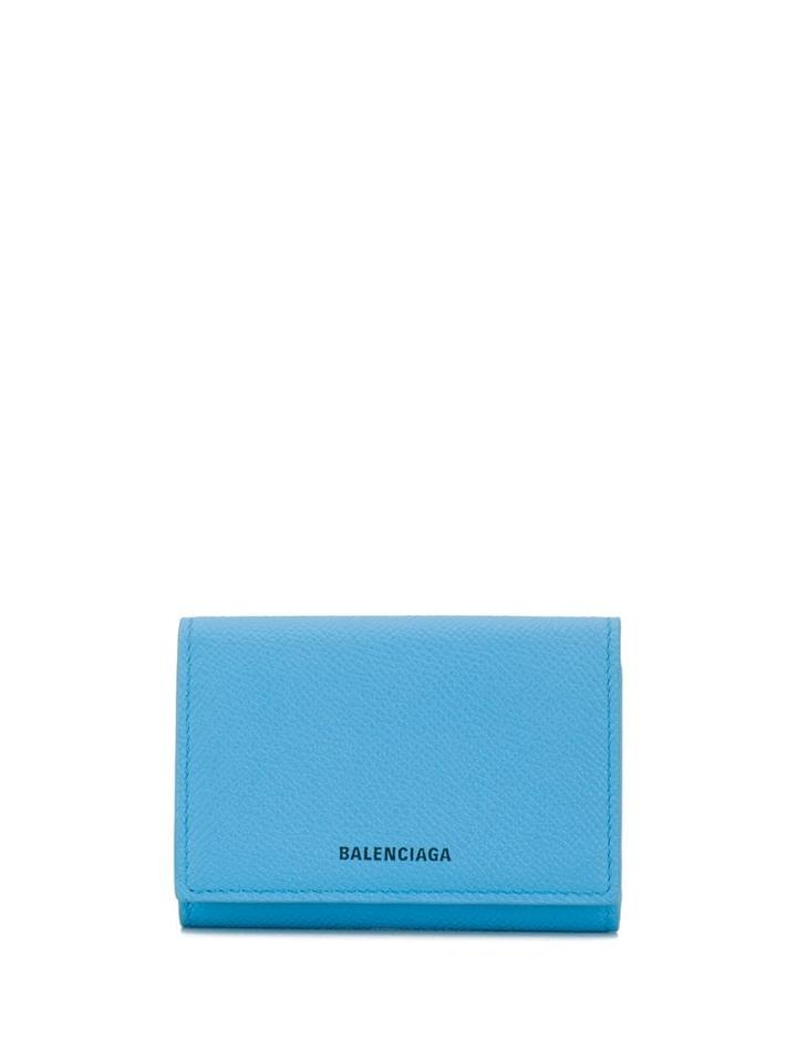Balenciaga Ville Accordion Wallet - Blue