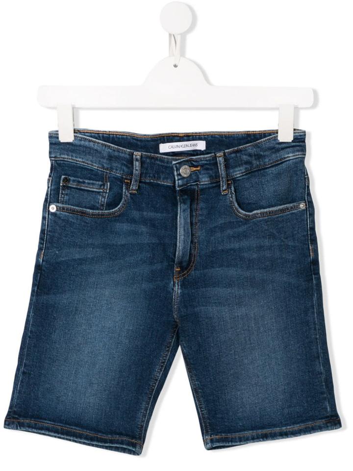 Calvin Klein Kids Denim Shorts - Blue