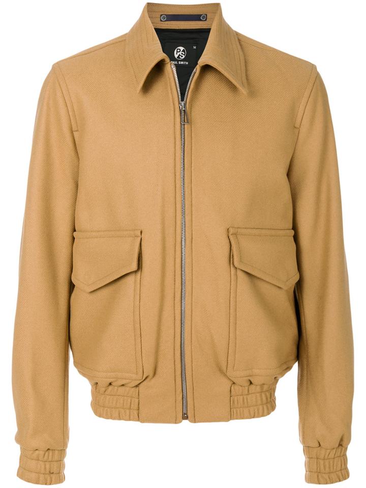 Ps By Paul Smith Classic Collar Bomber Jacket - Nude & Neutrals