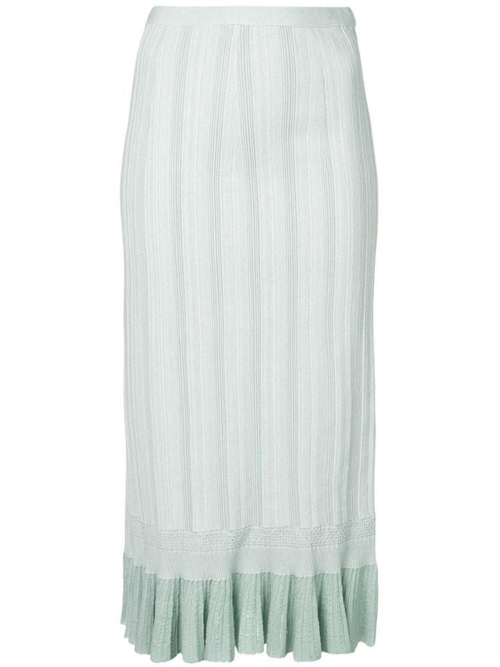 Proenza Schouler Plissé Knit Skirt - White