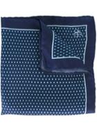 Canali Printed Pocket Handkerchief, Men's, Blue, Silk