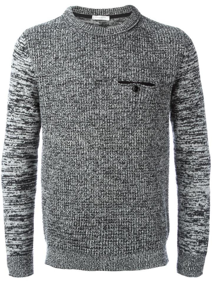 Paolo Pecora Round Neck Jumper, Men's, Size: Xxl, Black, Wool/polyamide